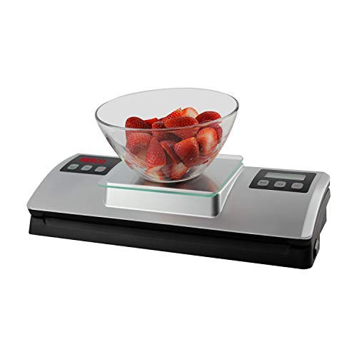 Nesco Vss 01 Automatic Food Vacuum Sealer With Digital Scale And Bag Starter Kit, Silver